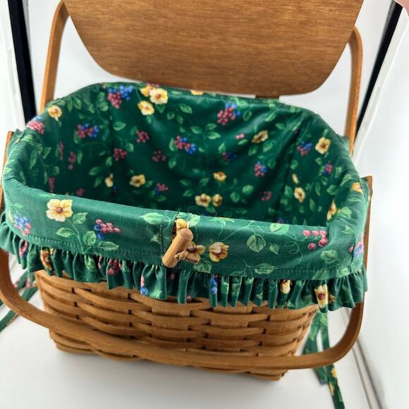 Longaberger 1990 Hostess Brown Remembrance Basket Liner Set Medium - Picture 8 of 9